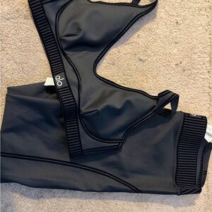 Alo Black Sports Bra and Leggings Set